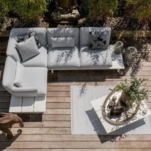 Salon de jardin contemporain - OUTDOOR BAYMOOD - SEANROYALE - en tissu / en aluminium / en polyéthylène