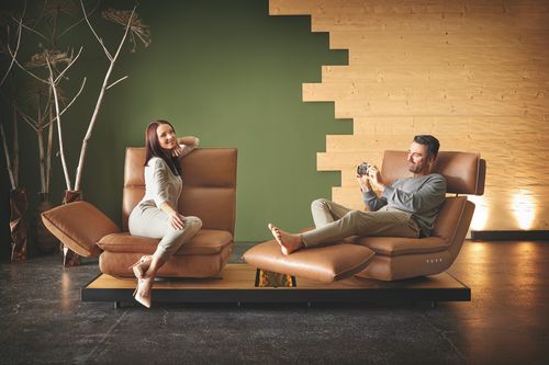 Canapé modulable - SMART.LOUNGE - SEANROYALE - contemporain / en tissu / en cuir