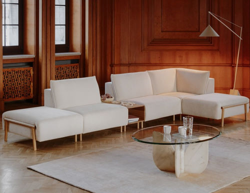 Canapé modulable - LE JARDIN - SEANROYALE - contemporain / en tissu / avec accoudoirs