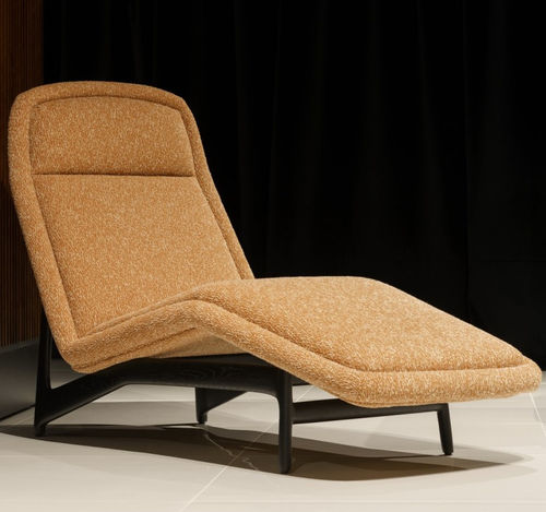 Chaise longue contemporaine - BART - SEANROYALE - en tissu / en chêne / 1 place