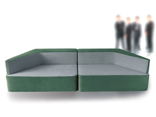Banquette modulable - TAMGRAM - INVENTA contract - contemporaine / en polypropylène / en bois