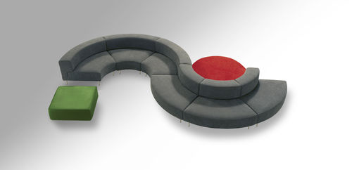 Canapé modulable - MILLECENTO - INVENTA contract - contemporain / en tissu / marron