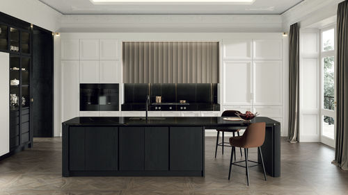 Cuisine contemporaine - GALLERY+ - CASTAGNA CUCINE - en bois / en marbre / avec îlot