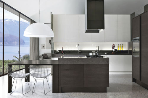 Cuisine contemporaine - LUX - CASTAGNA CUCINE - en bois / en marbre / avec îlot