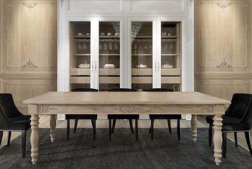 Table traditionnelle - PRINCESS - CASTAGNA CUCINE - en chêne / avec piètement en chêne / rectangulaire