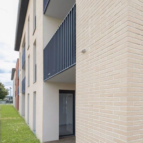Parement de terre cuite - PL Serries  - TERREAL - pour façade / à coller / contemporain