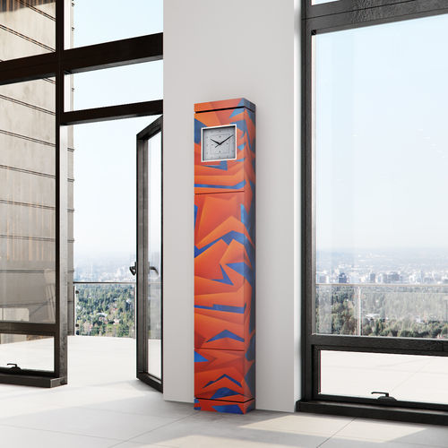 Horloge design minimaliste - Art-Clock "Streetart" - ZEITCRAFT - sur pied / analogique / contract