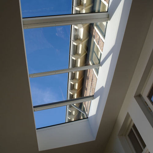 Fenêtre de toit en métal - VISIONVENT INTEGRATED - Glazing Vision - à pivot / à double vitrage / électrique
