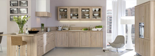 Cuisine contemporaine - TERRA - Brigitte Küchen - H. Frickemeier Möbelwerk GmbH - en stratifié / en placage de bois / avec poignée