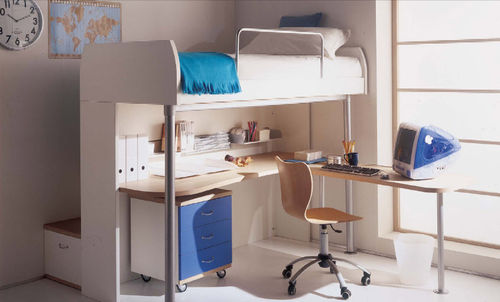 Lit mezzanine - WHY SYSTEM : 25 - Quelli della mariani - contemporain / avec bureau / pour enfant (unisexe)