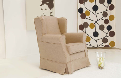 Fauteuil classique - VICTORIA - APULIA HOME DECOR - en tissu / à oreilles