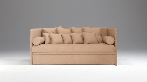 Canapé classique - MARY - APULIA HOME DECOR - en tissu / marron / 3 places