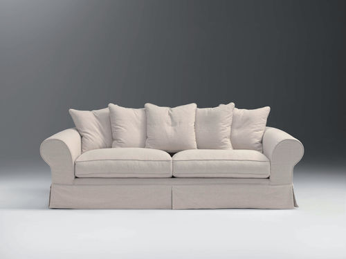Canapé classique - MAURICE - APULIA HOME DECOR - en tissu / gris / 2 places