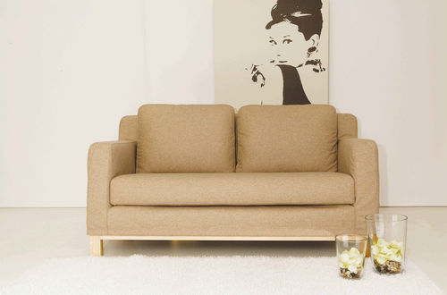 Canapé classique - ROBIN - APULIA HOME DECOR - en tissu / beige / 2 places