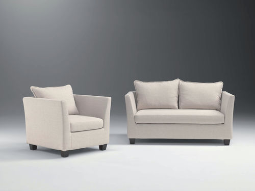 Canapé classique - STAR - APULIA HOME DECOR - en tissu / gris / 2 places