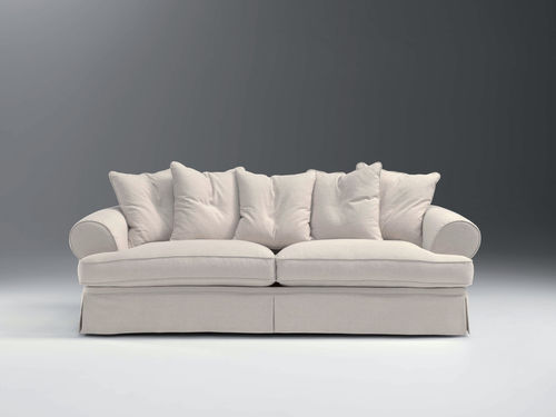 Canapé classique - BERNARD - APULIA HOME DECOR - en tissu / gris / 3 places