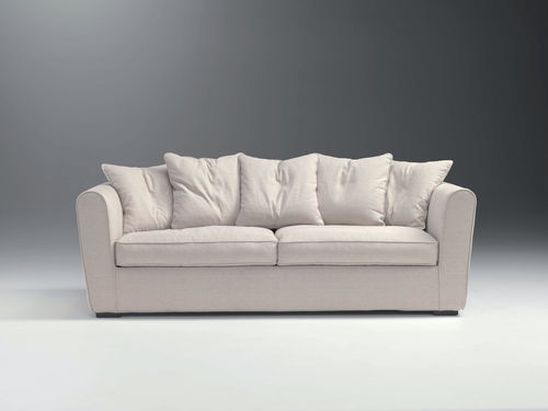 Canapé classique - LOUVRE - APULIA HOME DECOR - en tissu / gris / 3 places