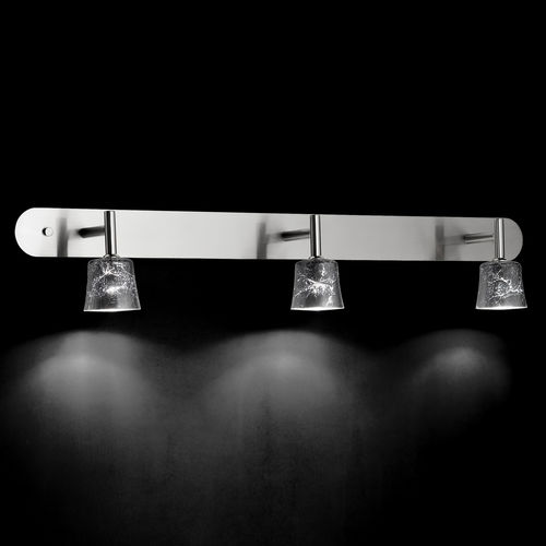 Applique murale contemporaine - MAURO W3 - LUZ DIFUSION - en métal / en verre / pour salle de bain