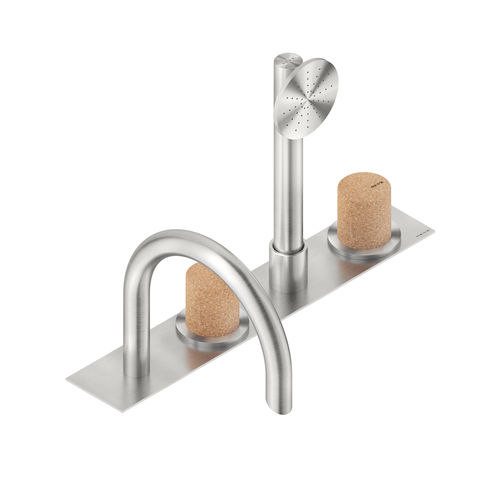 Set de baignoire en inox - DOX5940CZ - Neve rubinetterie - monté sur plage / contemporain / 4 trous