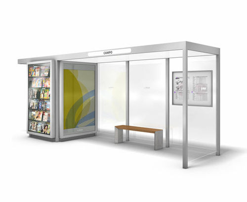 Abribus en aluminium - CAMPO KIOSK - Wall AG