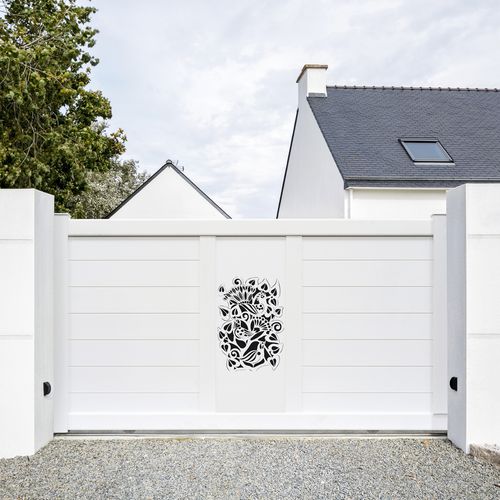 Portail coulissant - MADEN  - Kostum - en aluminium / à lames / motorisé
