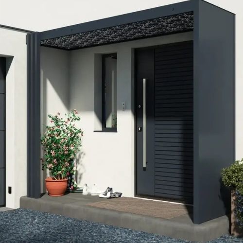 Auvent pour porte - TOENN - Kostum - d'entrée / en bois / en aluminium