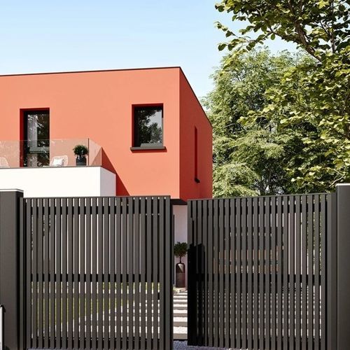 Clôture à lames - GANIT - Kostum - de jardin / en aluminium / aluminium