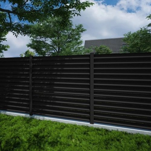 Clôture à lames - IVALA - Kostum - de jardin / en aluminium / droite