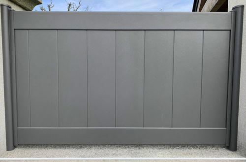 Clôture à lames - EBEN - Kostum - de jardin / en aluminium / pleine
