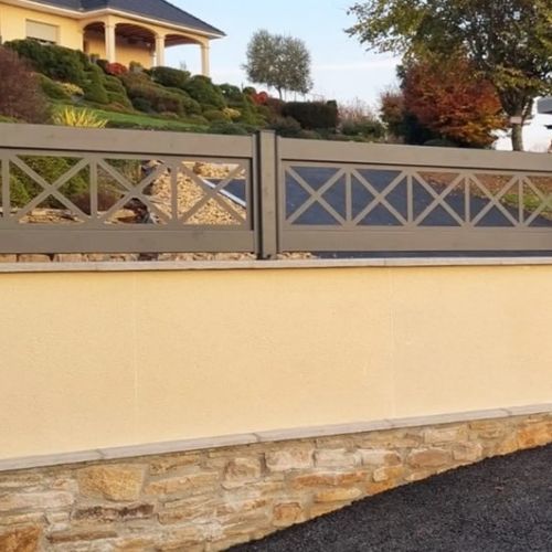Clôture à panneaux - BOKAGE - Kostum - de jardin / en aluminium / ajourée