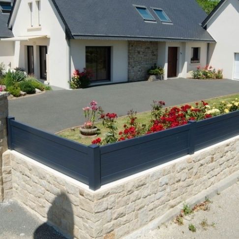 Clôture à lames - STEL - Kostum - de jardin / en aluminium / droite