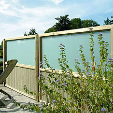Clôture à panneaux - BREEZE - Collstrop Garden - de jardin / en bois / en verre