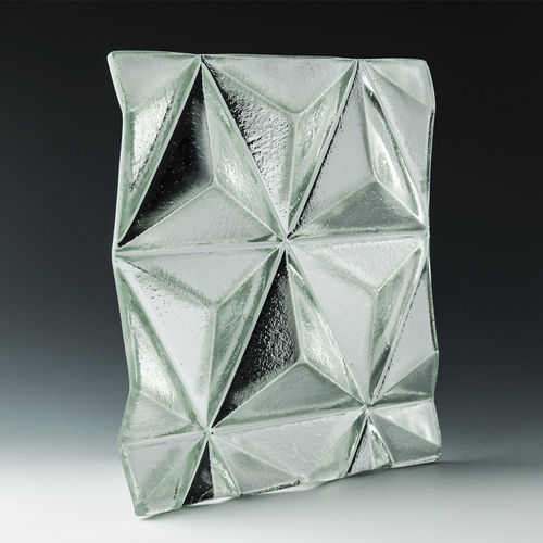 Panneau en verre trempé - CONVEX PINNACLE - Nathan Allan Glass Studios Inc - à motif / effet glacé / pour façade
