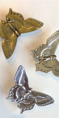 Poignée de meuble en aluminium - BUTTERFLY - Philip Watts Design - en bronze / en laiton