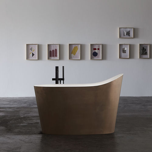 Baignoire ovale - MASTELLO - ANTONIO LUPI - à poser / en Solid Surface / blanche