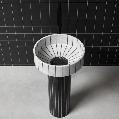 Vasque sur pied - 024 - ANTONIO LUPI - en pierre naturelle / finition mat / ronde