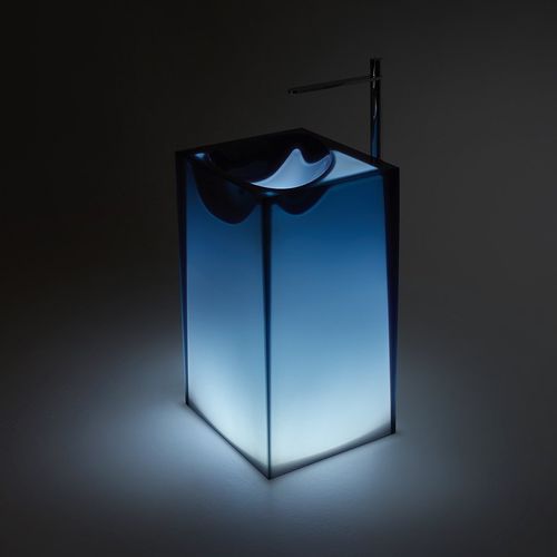 Vasque sur pied - ASTRO AND AURA  - ANTONIO LUPI - en pierre / en polyester / brillante