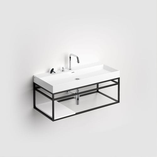 Vasque suspendue - CL/02.01438 - Clou BV - en céramique / avec porte-serviettes intégré / avec mitigeur