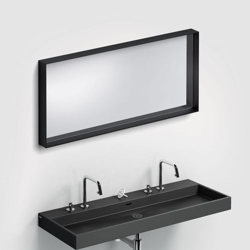 Miroir de salle de bain mural - CL/08.09.110.21 - Clou BV - contemporain / rectangulaire / noir