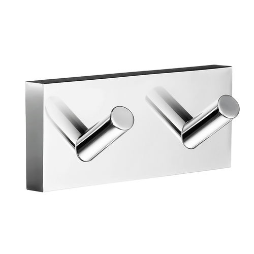 Patère contemporaine - H0861007 - HEXOTOL - en laiton chromé / double / de salle de bain