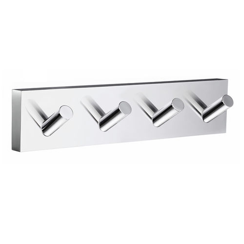 Patère contemporaine - H0861008 - HEXOTOL - en laiton chromé / quadruple / de salle de bain