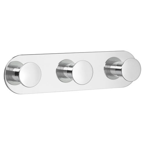 Patère contemporaine - H0862008 - HEXOTOL - en laiton chromé / triple / de salle de bain