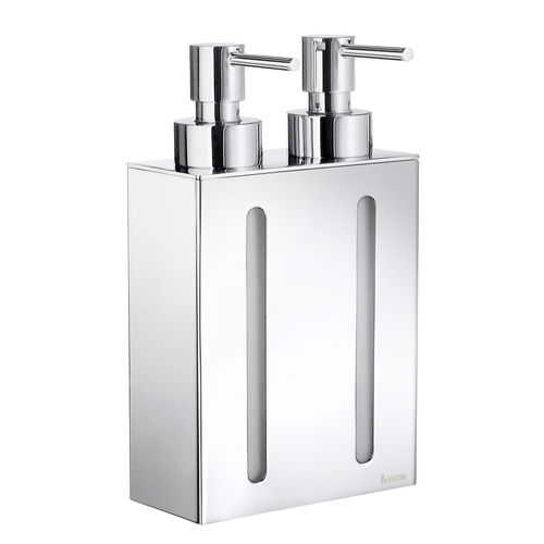 Distributeur de savon pour hôtel - H0864002 - HEXOTOL - mural / en laiton chromé / manuel