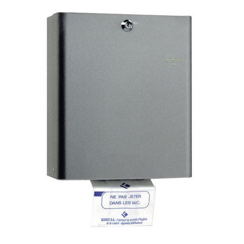 Distributeur de sachets hygiéniques mural - DRS 3036/2 - HEXOTOL - avec poubelle intégrée / en inox / professionnel