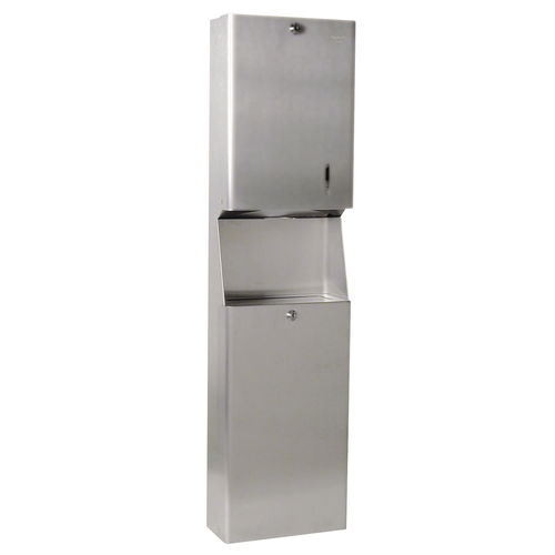 Distributeur d'essuie-mains encastrable - CDREM1436/2 - HEXOTOL - en saillie / en inox / avec poubelle intégrée