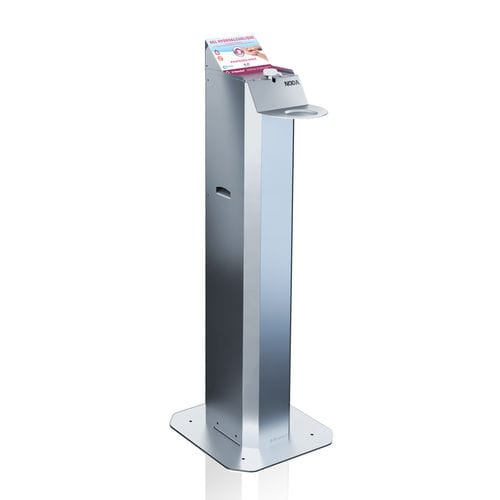 Distributeur de gel hydroalcoolique au sol - GHA NODA - HEXOTOL - mobile / en inox / pour bureau
