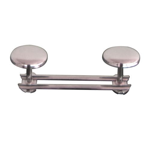 Patère contemporaine - H0360601 - HEXOTOL - en acier chromé / double / de salle de bain