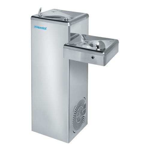 Fontaine à eau pour personnes à mobilité réduite - M6APUMV - HEXOTOL - d'intérieur / en acier inox / pour installation sportive