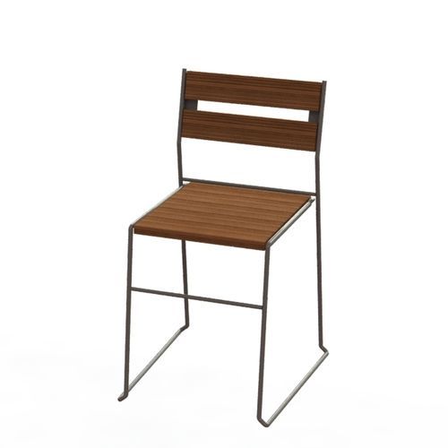 Chaise contemporaine - VILAS - Madrax/Thomas Steele - d'extérieur / en ipé / en plastique recyclé