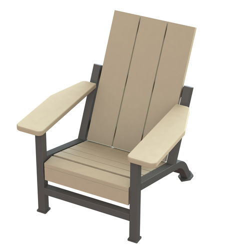 Fauteuil contemporain - MONONA - Madrax/Thomas Steele - en ipé / en plastique recyclé / en acier à revêtement par poudre